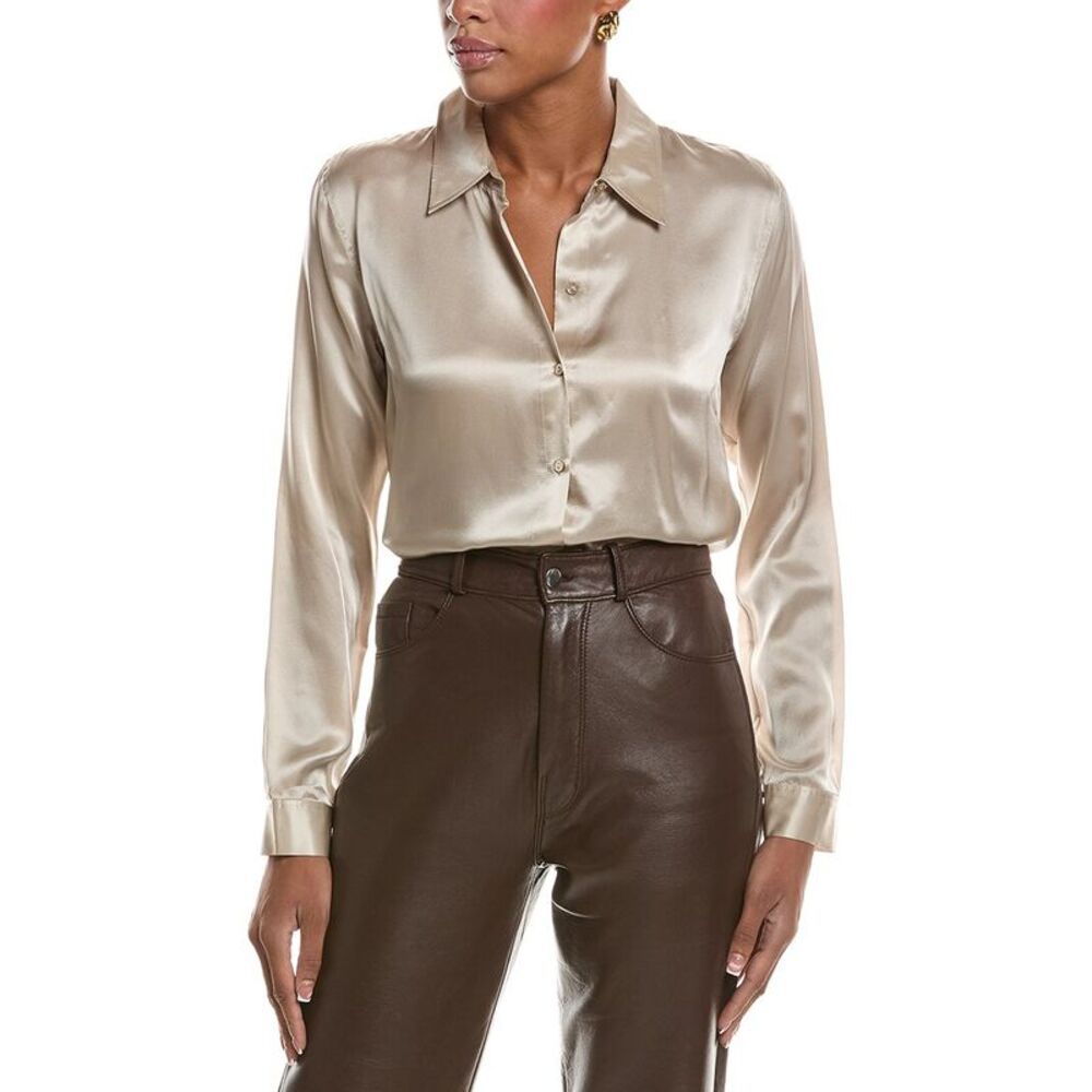 L’Agence Womens  Tyler Silk Blouse